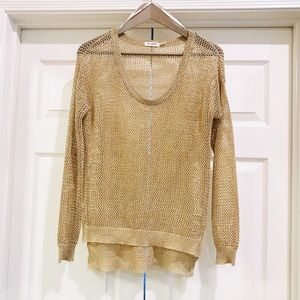 Blu Pepper Metallic Shimmer Long Sleeve Top. NWOT